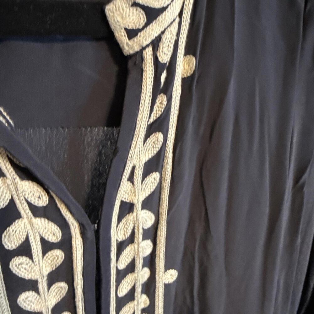 $950 Isabel Marant Etoile Embroidered Crepe 'Feliana' Midi Dress Sz: 34 US 2 - Picture 14 of 15